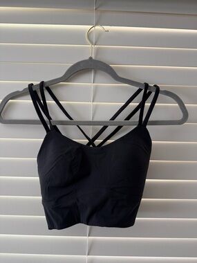 lululemon athletica Black Strappy Longline Bralette
